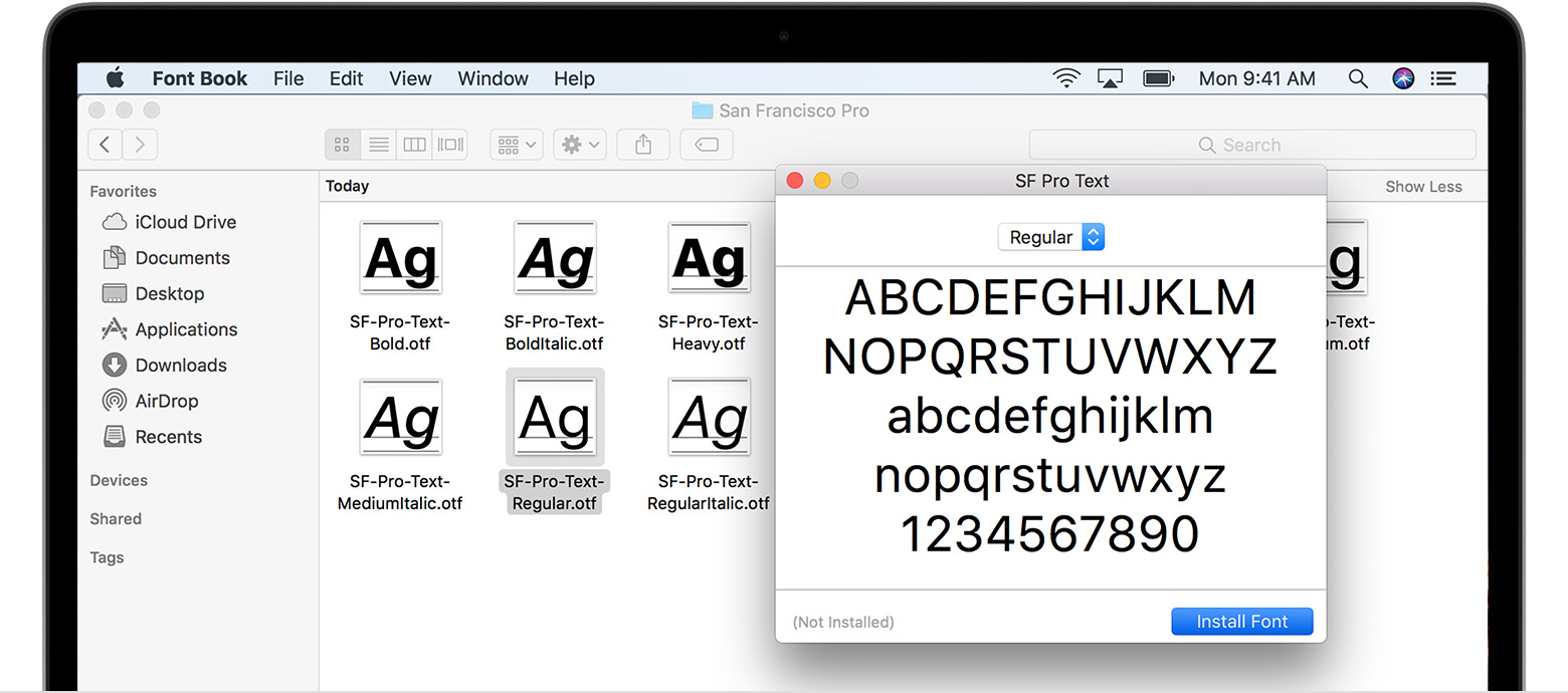 import a new font into word for mac
